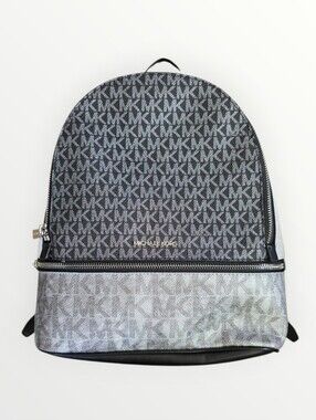 Michael Kors Men’s Logo Backpack in Black/Grey